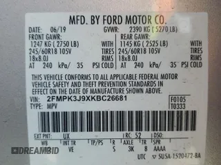 2019 Ford Edge SEL with VIN 2FMPK3J9XKBC26681, listed as a Copart auction lot 48817005 with 93,674 mi miles and Salvage Title. Bid and sale history available at carsss.com. Image 12.