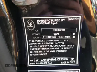2018 Maserati GranTurismo Sport с VIN ZAM45VMA9J0295535, выставлен на аукционе Copart как лот 60956572 с пробегом 27 487 миль миль и . История ставок и продаж доступна на DreamBid. Изображение 10.