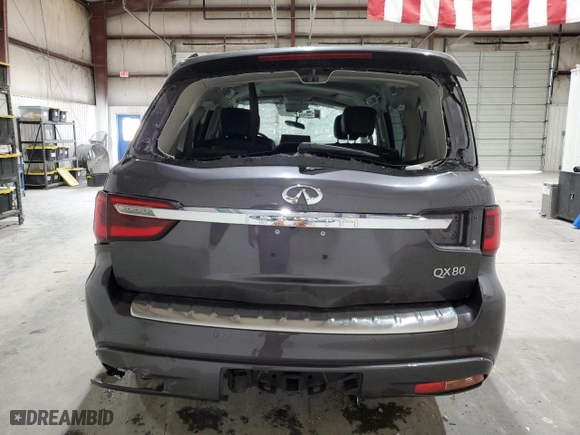 2024 Infiniti QX80 LUXE with VIN JN8AZ2AF4R9765203, listed as a Copart auction lot 53792895 with 43,450 mi miles and Non Repairable. Bid and sale history available at carsss.com. Image 6.