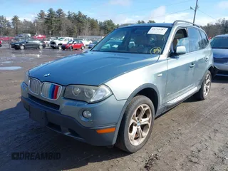 2009 BMW X3 xDrive30i with VIN WBXPC93449WJ25928, listed as a IAAI auction lot 41721787 with 102,570 mi miles. Bid and sale history available at carsss.com. Image 2.