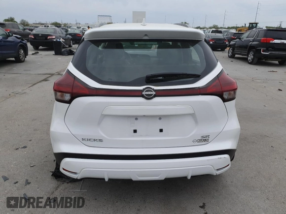 2024 Nissan Kicks SR with VIN 3N1CP5DV2RL490973, listed as a Copart auction lot 50377055 with 3,408 mi miles and Salvage Title. Bid and sale history available at DreamBid. Image 6.