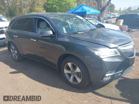 2014 Acura MDX with VIN 5FRYD3H23EB013573, listed as a IAAI auction lot 41524320 with 96,405 mi miles and . Bid and sale history available at DreamBid. Image 1.