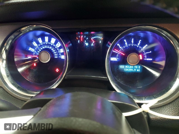 2012 Ford Mustang V6 with VIN 1ZVBP8EM7C5203504, listed as a Copart auction lot 52130465 with 134,394 mi miles and Clean Title. Bid and sale history available at carsss.com. Image 9.