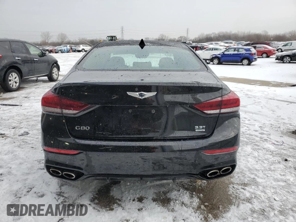 2018 Genesis G80 3.3T Sport with VIN KMHGN4JB5JU222384, listed as a Copart auction lot 42036785 with 38,516 mi miles and Salvage Title. Bid and sale history available at carsss.com. Image 6.