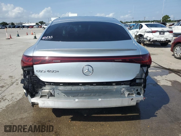 2022 Mercedes-Benz EQS with VIN W1KCG2DB2NA001433, listed as a Copart auction lot 65451714 with 47,296 mi miles and Salvage Title. Bid and sale history available at carsss.com. Image 6.