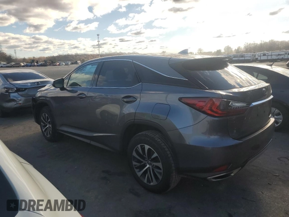 2021 Lexus RX with VIN 2T2AZMDA7MC275120, listed as a Copart auction lot 80251094 with 8,595 mi miles and Salvage Title. Bid and sale history available at carsss.com. Image 2.