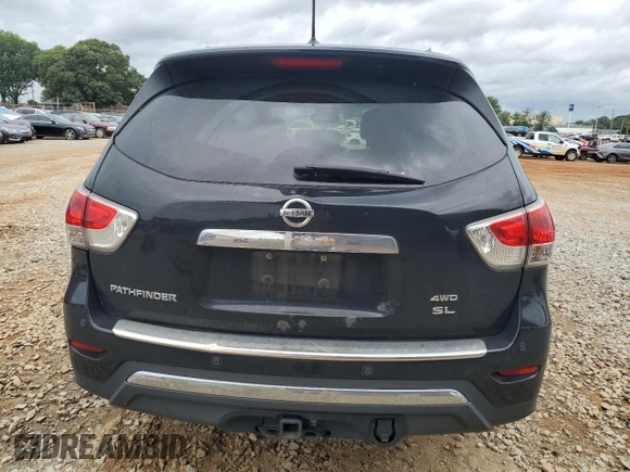 2015 Nissan Pathfinder Platinum with VIN 5N1AR2MM1FC601911, listed as a Copart auction lot 59238095 with 222,680 mi miles and Salvage title. Bid and sale history available at DreamBid. Image 6.