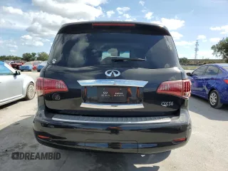 2011 Infiniti QX56 7-passenger with VIN JN8AZ2NF7B9501652, listed as a Copart auction lot 76238674 with 102,157 mi miles and Salvage Title. Bid and sale history available at carsss.com. Image 6.
