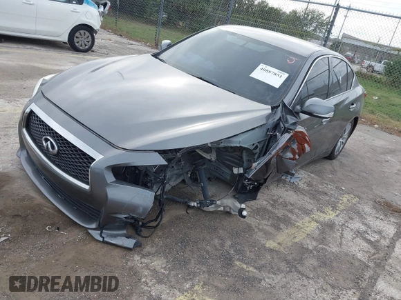 2015 Infiniti Q50 Premium with VIN JN1BV7AP5FM336231, listed as a IAAI auction lot 41654477 with 119,535 mi miles. Bid and sale history available at carsss.com. Image 6.