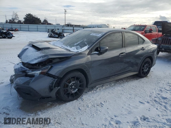 2022 Subaru WRX with VIN JF1VBAA60N9013817, listed as a Copart auction lot 44176505 with 24,608 mi miles and Salvage Title. Bid and sale history available at carsss.com. Image 1.
