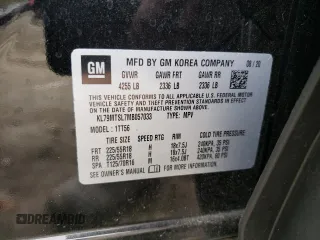 2021 Chevrolet TrailBlazer RS with VIN KL79MTSL7MB057033, listed as a Copart auction lot 72560823 with 53,177 mi miles. Bid and sale history available at carsss.com. Image 12.