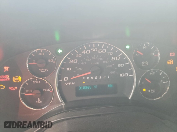 2010 Chevrolet Express Cargo Van with VIN 1GCUGADX3A1128464, listed as a Copart auction lot 83907624 with 318,868 mi miles and Salvage Title. Bid and sale history available at carsss.com. Image 9.