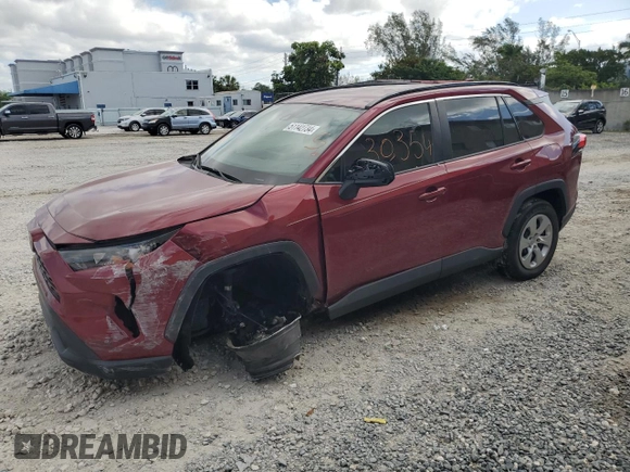 2019 Toyota RAV4 LE with VIN 2T3H1RFV8KW035620, listed as a Copart auction lot 60856585 with 30,354 mi miles and Non repairable. Bid and sale history available at DreamBid. Image 1.