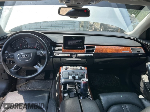2013 Audi A8 3.0L with VIN WAURGAFD6DN010072, listed as a Copart auction lot 57999295 with 116,555 mi miles and Salvage title. Bid and sale history available at DreamBid. Image 9.