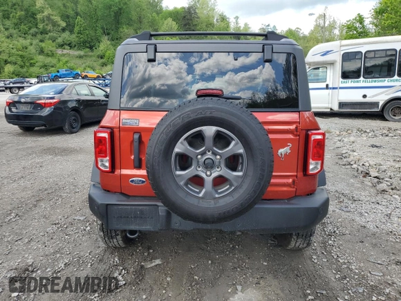 2024 Ford Bronco Big Bend z VIN 1FMDE7AH8RLB10818, wystawiony jako Copart lot #54044715 z przebiegiem 5 330 mil mil oraz Szkoda całkowita • Salvage title. Historia ofert i sprzedaży dostępna na DreamBid. Obrazek 6.