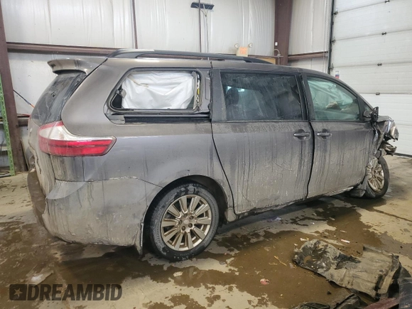 2017 Toyota Sienna LE with VIN 5TDJZ3DC5HS174641, listed as a Copart auction lot 44059275 with 168,044 mi miles and Salvage Title. Bid and sale history available at carsss.com. Image 3.