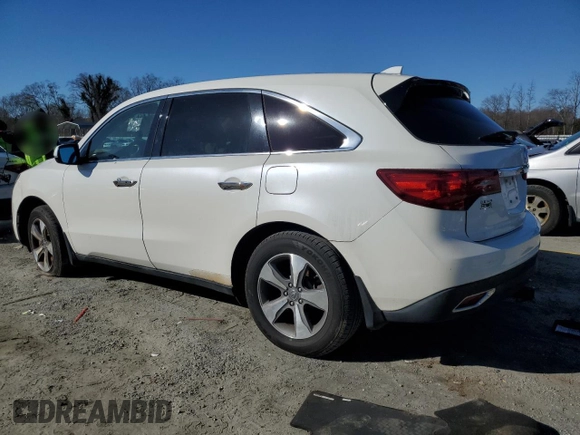 2014 Acura MDX with VIN 5FRYD3H25EB007614, listed as a Copart auction lot 87390964 with 0 mi miles and Clean Title. Bid and sale history available at carsss.com. Image 2.