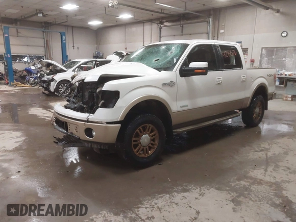 2014 Ford F-150 XL with VIN 1FTFW1ET9EKE72176, listed as a IAAI auction lot 41294576 with 129,677 mi miles. Bid and sale history available at carsss.com. Image 2.
