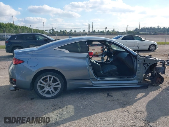 2018 Infiniti Q60 Luxe with VIN JN1EV7EL8JM391379, listed as a IAAI auction lot 41472370 with Not Provided miles and . Bid and sale history available at carsss.com. Image 13.