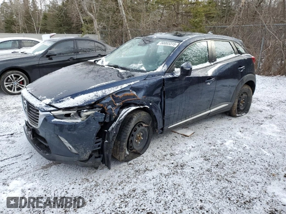 2018 Mazda CX-3 Grand Touring z VIN JM1DKFD73J0309811, wystawiony jako Copart lot #50003315 z przebiegiem 135 365 mil mil oraz Czysty tytuł • Clean title. Historia ofert i sprzedaży dostępna na DreamBid. Obrazek 1.