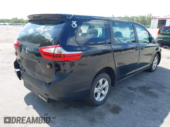 2017 Toyota Sienna L with VIN 5TDZZ3DC0HS860346, listed as a IAAI auction lot 42223979 with 215,659 mi miles and . Bid and sale history available at DreamBid. Image 4.