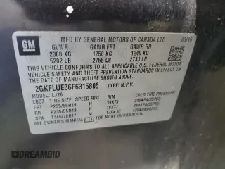 2015 GMC Terrain Denali with VIN 2GKFLUE36F6315806, listed as a Copart auction lot 77350774 with 122,042 mi miles and Salvage Title. Bid and sale history available at DreamBid. Image 14.