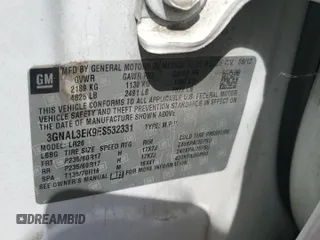 2014 Chevrolet Captiva Sport LT with VIN 3GNAL3EK9ES532331, listed as a Copart auction lot 72012374 with 184,700 mi miles and Salvage Title. Bid and sale history available at DreamBid. Image 13.