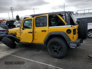 2021 Jeep Wrangler Unlimited Willys with VIN 1C4HJXDN7MW570675, listed as a Copart auction lot 49425805 with 53,687 mi miles and Salvage Title. Bid and sale history available at DreamBid. Image 2.