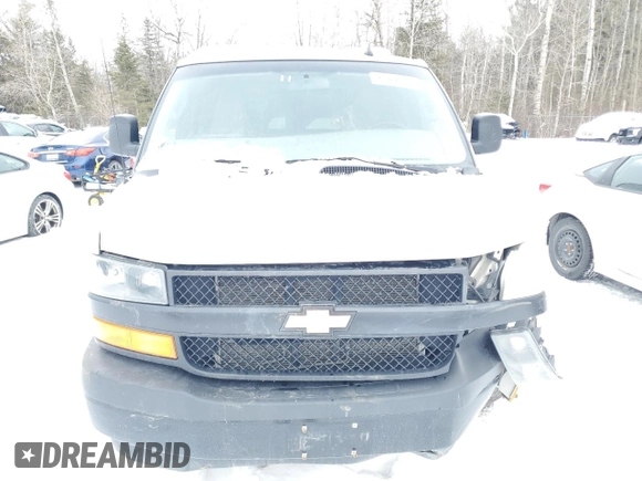 2020 Chevrolet Express Cargo Van with VIN 1GCWGAFG7L1125771, listed as a Copart auction lot 87446074 with 379,603 mi miles and Salvage Title. Bid and sale history available at carsss.com. Image 5.