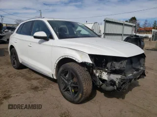 2018 Audi Q5 Premium Plus with VIN WA1BNAFYXJ2183307, listed as a Copart auction lot 48328035 with 0 mi miles and Salvage Title. Bid and sale history available at carsss.com. Image 4.