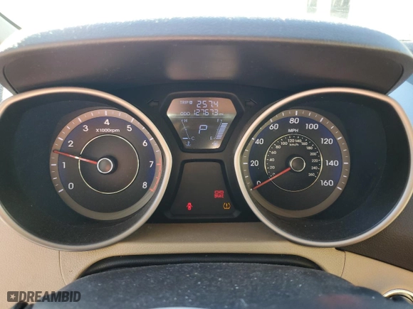 2012 Hyundai Elantra GLS with VIN KMHDH4AE4CU185819, listed as a Copart auction lot 43627765 with 127,673 mi miles and Salvage Title. Bid and sale history available at carsss.com. Image 9.
