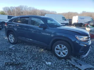 2021 Volkswagen Atlas S with VIN 1V2GC2CA5MC231193, listed as a Copart auction lot 86912884 with 25,595 mi miles and Salvage title. Bid and sale history available at DreamBid. Image 4.