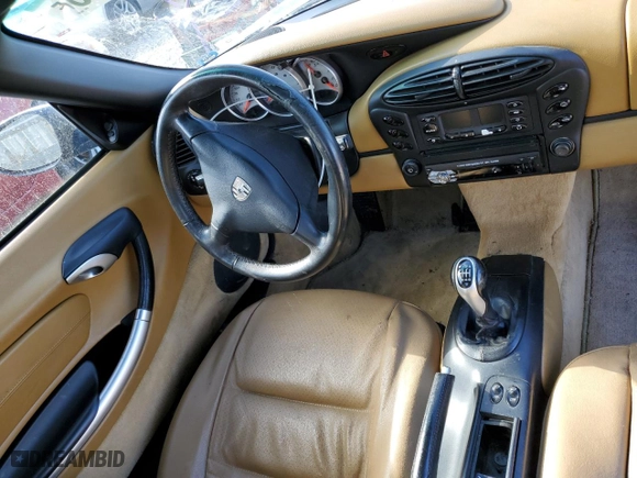 2000 Porsche Boxster S with VIN WP0CB298XYU662801, listed as a Copart auction lot 89003745 with 204,365 mi miles and Salvage Title. Bid and sale history available at carsss.com. Image 8.
