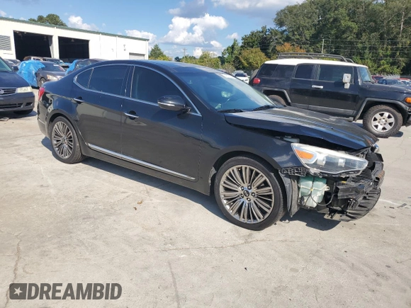 2014 Kia Cadenza Limited with VIN KNALN4D77E5140910, listed as a Copart auction lot 74577294 with 149,006 mi miles and Salvage Title. Bid and sale history available at carsss.com. Image 4.