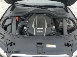 2015 Audi A8 L 4.0T with VIN WAU32AFD9FN024605, listed as a Copart auction lot 52086125 with 70,730 mi miles and Salvage Title. Bid and sale history available at carsss.com. Image 11.
