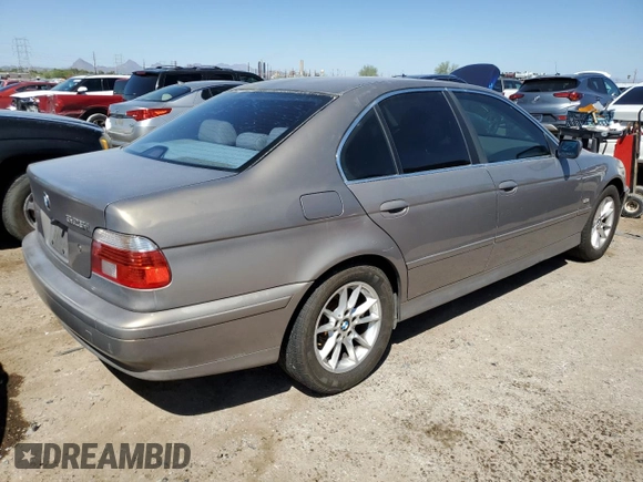 2003 BMW 5 Series 525iA with VIN WBADT43453G034099, listed as a Copart auction lot 71457414 with 0 mi miles and Salvage Title. Bid and sale history available at carsss.com. Image 3.