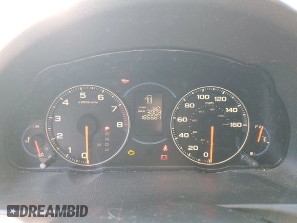 2004 Acura TSX with VIN JH4CL96844C044978, listed as a Copart auction lot 52014485 with 186,661 mi miles and Salvage Title. Bid and sale history available at carsss.com. Image 9.