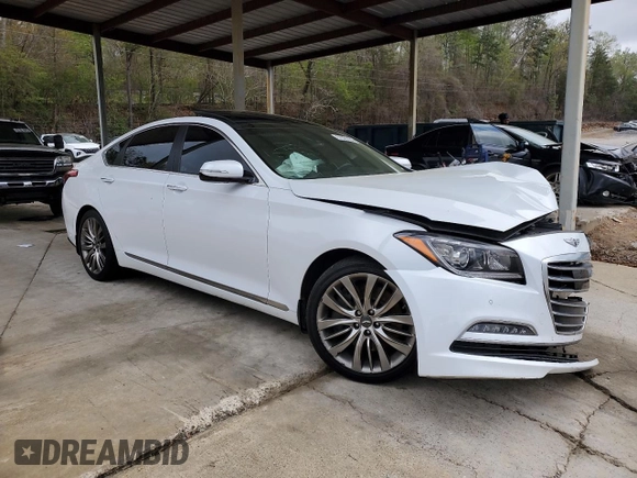 2017 Genesis G80 Ultimate z VIN KMHGN4JF9HU213796, wystawiony jako Copart lot #51531425 z przebiegiem 112 723 mil mil oraz Szkody całkowita. Historia ofert i sprzedaży dostępna na DreamBid. Obrazek 4.