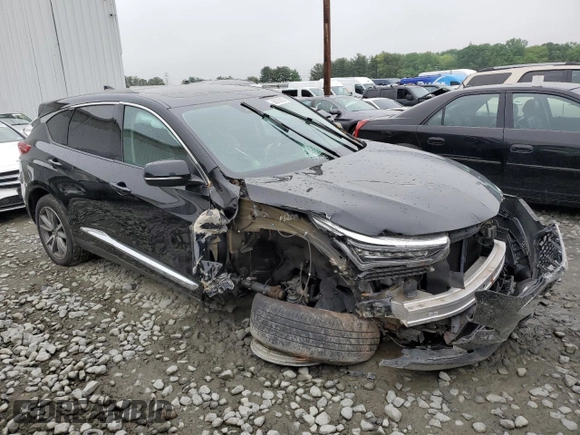 2021 Acura RDX Technology with VIN 5J8TC2H54ML001707, listed as a Copart auction lot 56026285 with 75,720 mi miles and Salvage title. Bid and sale history available at DreamBid. Image 4.