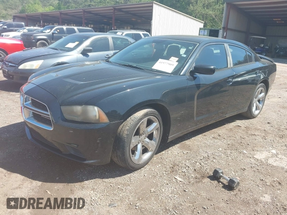 2013 Dodge Charger SE with VIN 2C3CDXBGXDH643384, listed as a IAAI auction lot 41977909 with 124,666 mi miles. Bid and sale history available at carsss.com. Image 2.