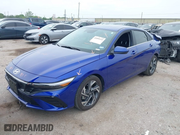 2024 Hyundai Elantra SEL with VIN KMHLS4DGXRU820304, listed as a IAAI auction lot 41895332 with 5,414 mi miles and . Bid and sale history available at DreamBid. Image 18.