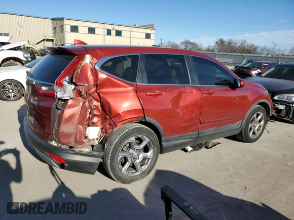2018 Honda CR-V EX-L with VIN 2HKRW1H88JH501082, listed as a Copart auction lot 47053575 with 128,493 mi miles and Clean Title. Bid and sale history available at DreamBid. Image 3.