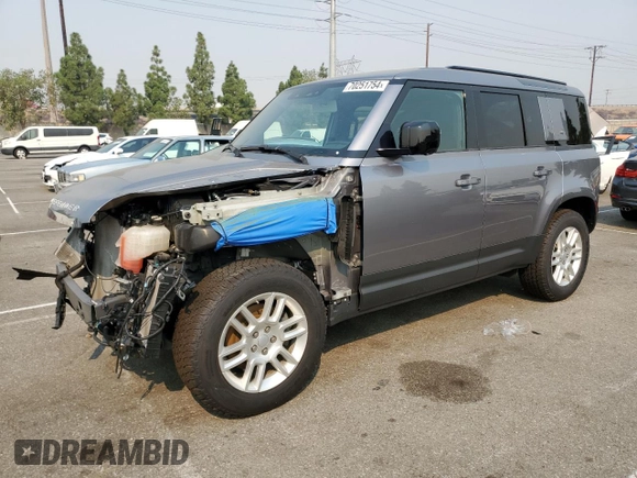 2020 Land Rover Defender S with VIN SALEJEEX5L2015665, listed as a Copart auction lot 70251754 with 27,381 mi miles and Salvage title. Bid and sale history available at DreamBid. Image 1.