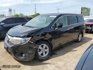 2015 Nissan Quest SV with VIN JN8AE2KP9F9128046, listed as a Copart auction lot 57062404 with 122,078 mi miles and Salvage Title. Bid and sale history available at carsss.com. Image 1.