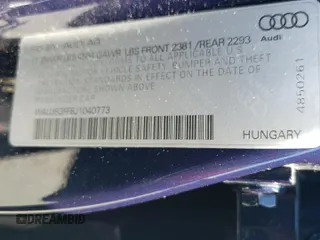 2018 Audi A3 Sedan Premium Plus with VIN WAUJ8GFF8J1040773, listed as a Copart auction lot 49757833 with 47,628 mi miles. Bid and sale history available at carsss.com. Image 12.