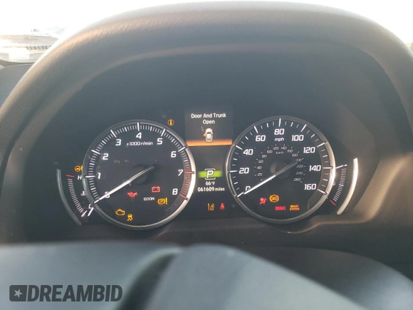 2015 Acura TLX Technology with VIN 19UUB3F59FA009123, listed as a Copart auction lot 58954645 with 61,609 mi miles and Salvage title. Bid and sale history available at DreamBid. Image 9.