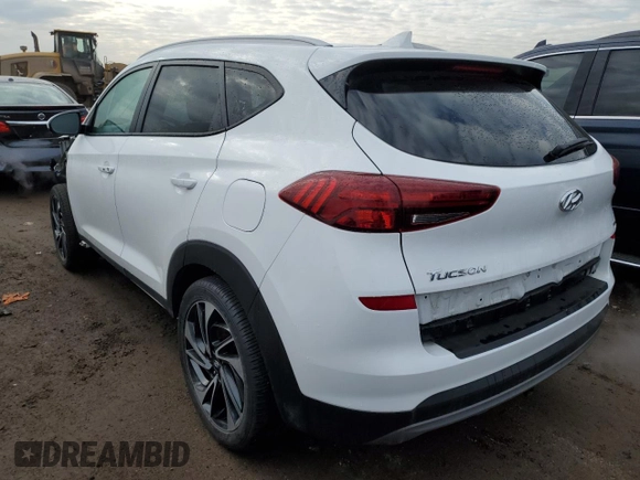 2019 Hyundai Tucson Limited z VIN KM8J3CAL1KU037698, wystawiony jako Copart lot #50424715 z przebiegiem 60 162 mil mil oraz Szkoda całkowita • Salvage title. Historia ofert i sprzedaży dostępna na DreamBid. Obrazek 2.