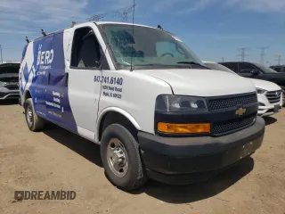 2020 Chevrolet Express Cargo with VIN 1GCWGAFG7L1179054, listed as a Copart auction lot 56726655 with 39,099 mi miles and Salvage title. Bid and sale history available at DreamBid. Image 4.