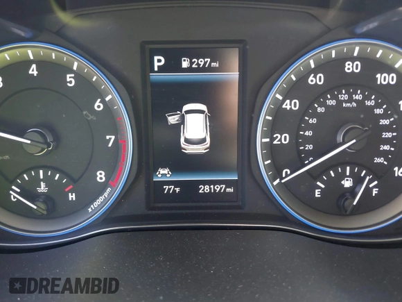 2021 Hyundai Kona Limited with VIN KM8K33A5XMU677871, listed as a IAAI auction lot 41593228 with 28,197 mi miles. Bid and sale history available at carsss.com. Image 16.