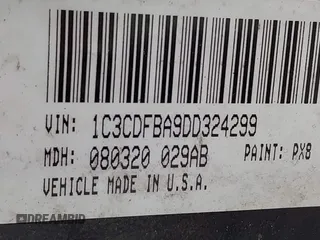 2013 Dodge Dart SXT с VIN 1C3CDFBA9DD324299, выставлен на аукционе IAAI как лот 42194634 с пробегом 78 024 миль миль и . История ставок и продаж доступна на DreamBid. Изображение 9.